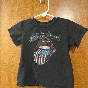 Kids Black Rolling Stones Graphic Tee